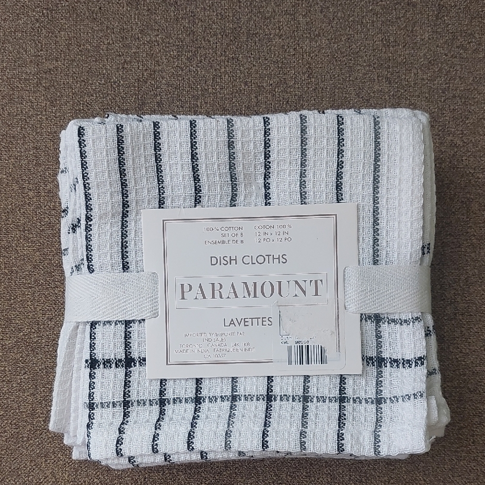 Paramount White and Black Dish Cloths